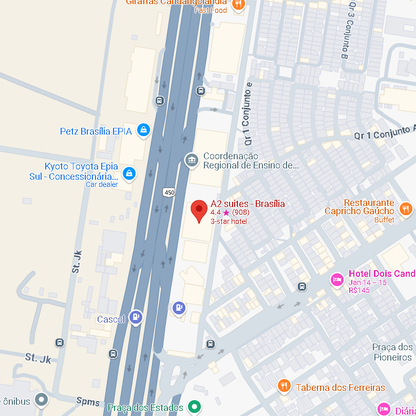 mapa de Localização do hotel